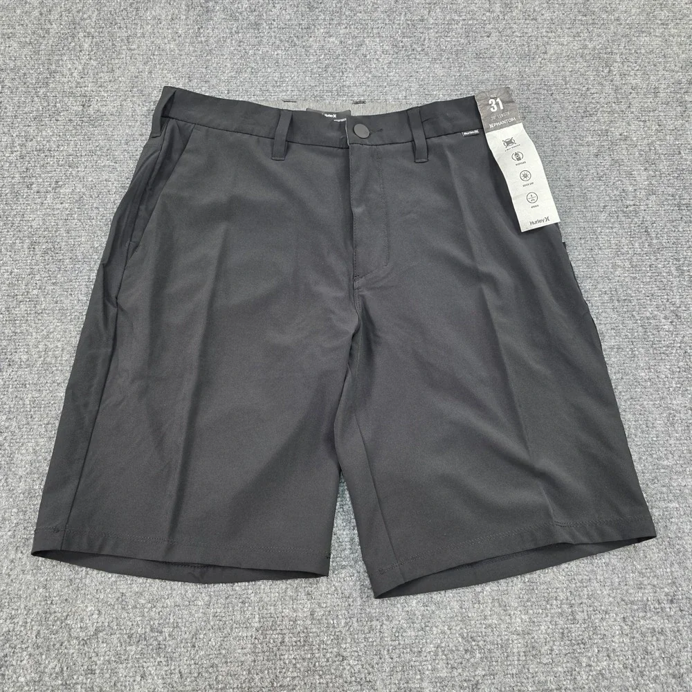 Hurley Phantom Mens Black Flex Waist Shorts Size 31 20 Inch Length Golf